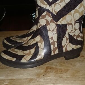 Women Coach Rain Boots